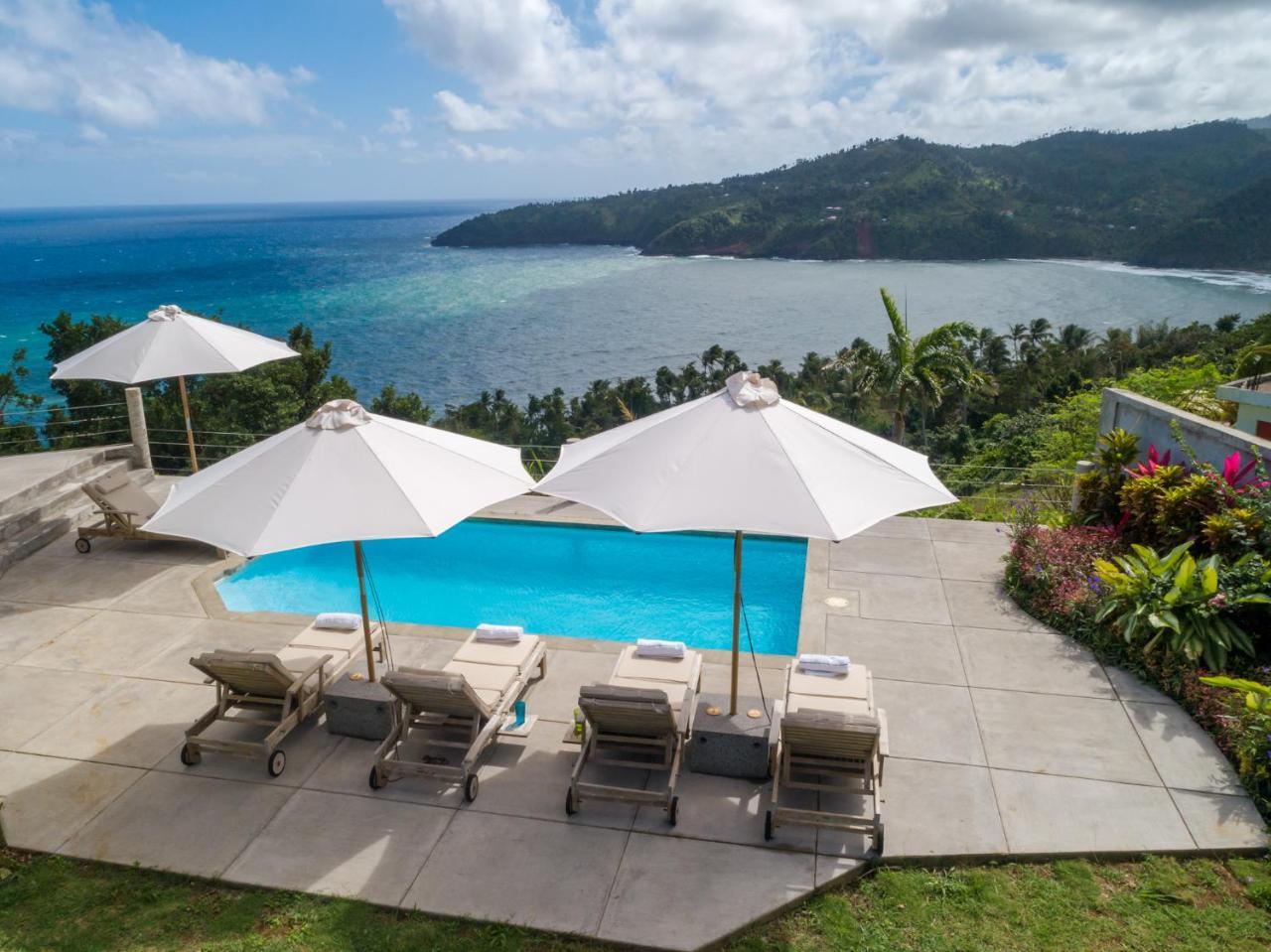 Pagua Bay House - Oceanfront Cabana'S Marigot ภายนอก รูปภาพ