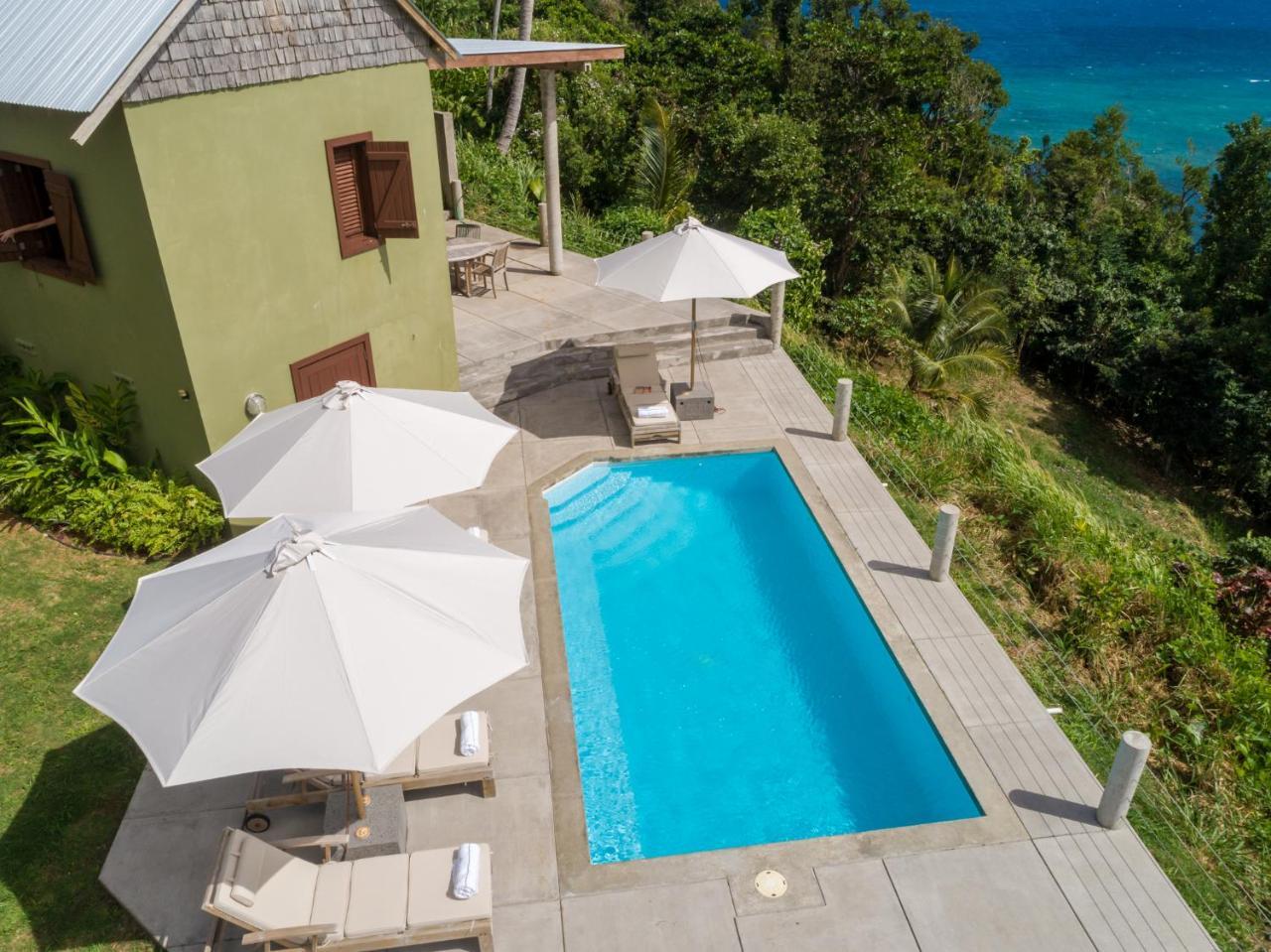 Pagua Bay House - Oceanfront Cabana'S Marigot ภายนอก รูปภาพ